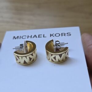 New Michael Kors Gold Hoop Earrings Gold-tone